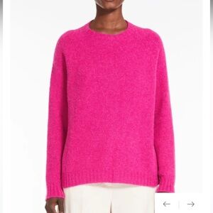 MaxMara weekend alpaca Vibrant Pink Crew Neck Sweater